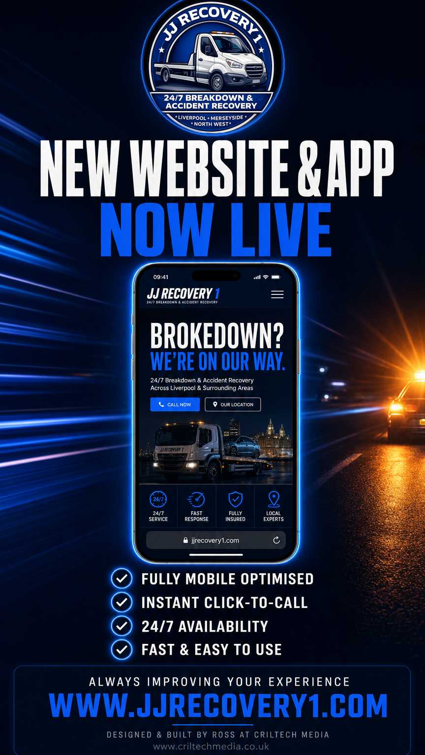 JJ Recovery 1 — New Website & App Now Live